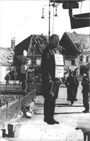 Aufnahme des von der Gestapo gehängten Hauptmanns der Wehrmacht Alfred Huth (1918-1945), April 1945. Quelle: Dokumentationsarchiv des österreichischen Widerstands