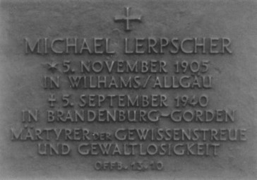 Gedenktafel für Michael Lerpscher Foto: Magnus Koch