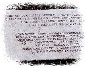 Gedenktafel in der KZ-Gedenkstätte Buchenwald / Foto: www.braunzonebw.blogsport.de